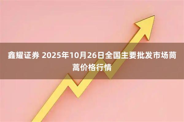 鑫耀证券 2025年10月26日全国主要批发市场茼蒿价格行情